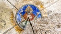 Ceiling of the Monastery of the Sultan located on the roof of the Church of the Holy Sepulchre Royalty Free Stock Photo